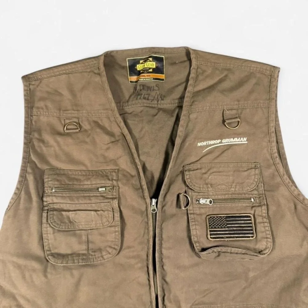 Vintage Guide‎ Gear Khaki Tactical Northrop Grumman Fishing Style Vest